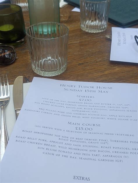 henry tudor inn shrewsbury|henry tudor shrewsbury menu.